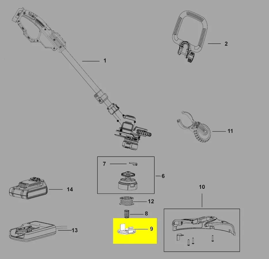 Couvercle bobine coupe-bordures réf. 385022-03N